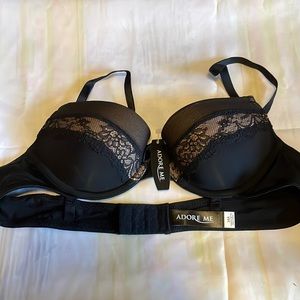 Adore Me Black Lace Bra Size 34A